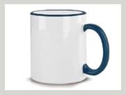 tasse becher dunkelblau dunkelblauer rand henkel
