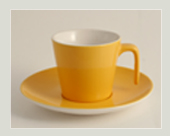 Y03-Elegant-tasse-gelb-weiss-gelbe-Untertasse-Unterteller