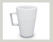 Kaffeebecher mit eckigem Henkel